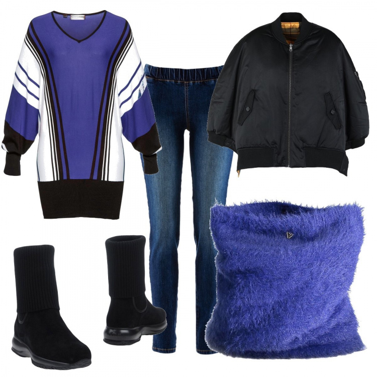 Outfit donna - Leggins e stivaletti. Stile Basic per Tutti i giorni. Abbinamento con treggings, maglioni, stivaletti, cappe, sciarpe.