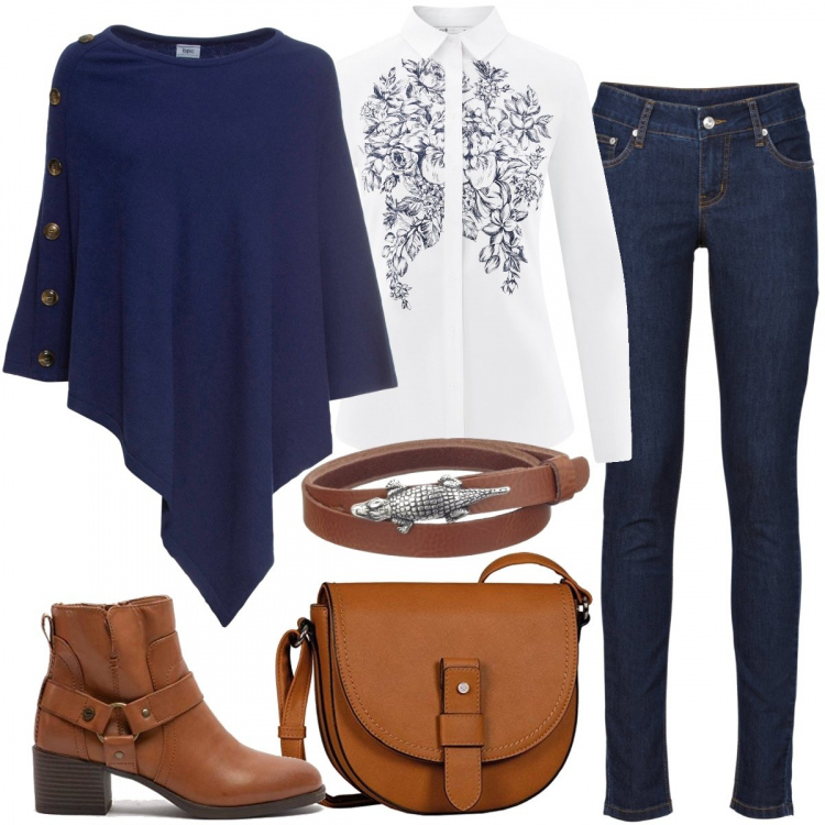 Outfit donna - Old west. Stile Etnico per Tutti i giorni. Abbinamento con jeans skinny, maglieria, camicie, stivali, borse a tracolla, cinture.