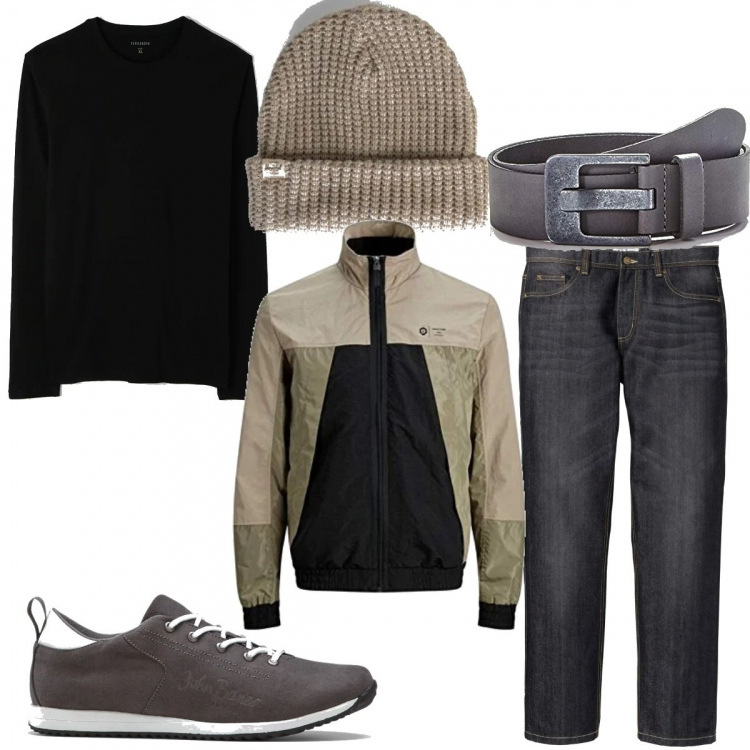 Outfit uomo - Ecco il bomber. Stile Casual per Tutti i giorni. Abbinamento con jeans dritti, sneakers, t-shirt, berretti, bomber, cinture.