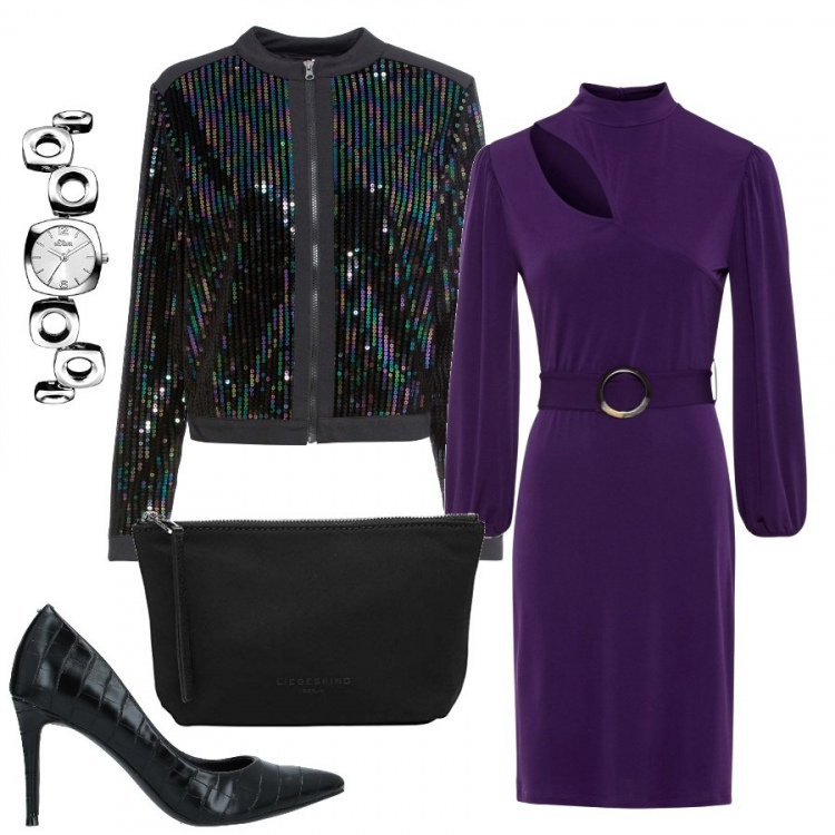 Outfit donna - Serata bon ton. Stile Bon Ton per Serata fuori. Abbinamento con décolleté, shorts, cappotti, orologi, clutch.