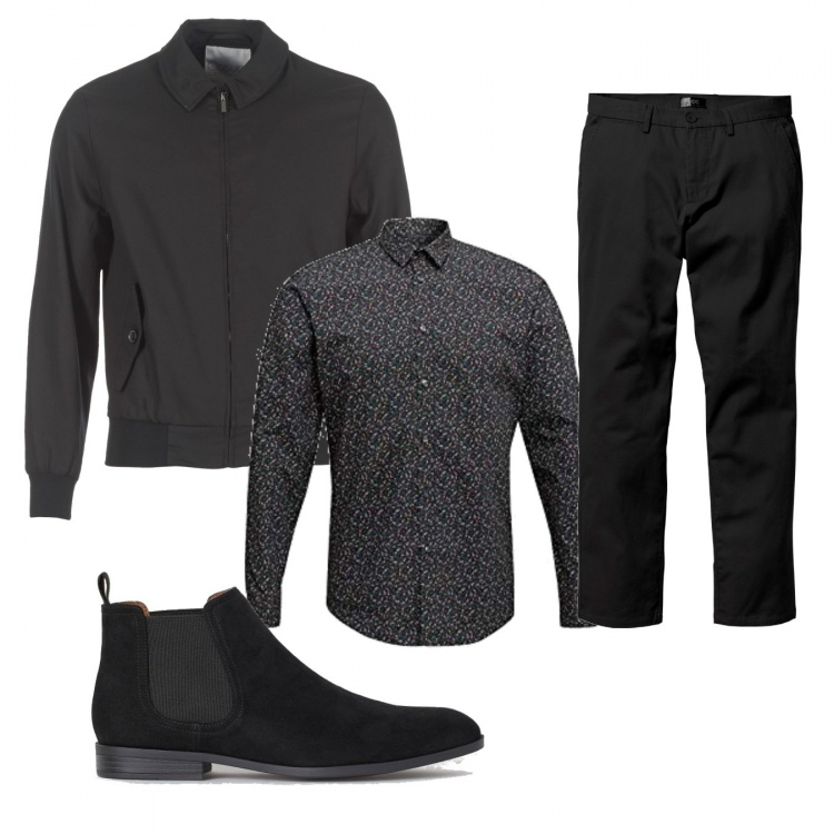 Outfit uomo - Casual #3382. Stile Casual per Tutti i giorni. Abbinamento con pantaloni chino, giacche, camicie, stivali e stivaletti.
