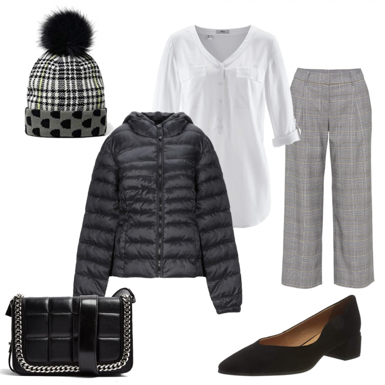 Outfit donna - Cappello o berretto ? Focus Donna. Stile Trendy per Tutti i giorni. Abbinamento con bluse, pantaloni capri, piumini, borse a tracolla, scarpe col tacco, cappelli.
