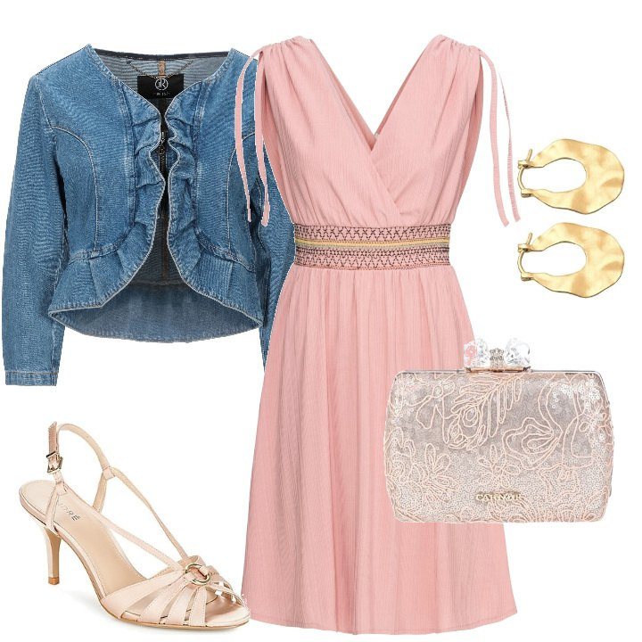 Outfit mujer - Lista para bailar. Estilo Chic para Noche/Fiesta elegante. Combinación con pendientes, sandalias, vestidos, blazers, bolsos de mano.