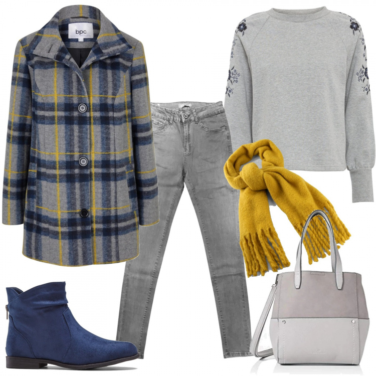 Outfit donna - Ho visto un posto che mi piace.. Stile Trendy per Tutti i giorni. Abbinamento con stivaletti, maglioni, cappotti, sciarpe, jeans, borse tote.