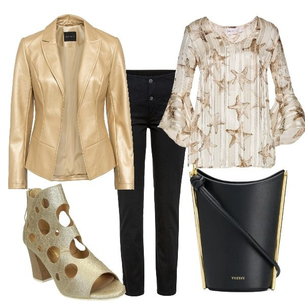 Outfit donna - Arrivo per pranzo. Stile Urban per Tutti i giorni. Abbinamento con vestiti midi/longuette, blazer, pantaloni, stivaletti, borse a secchiello.
