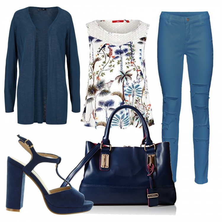 Outfit donna - Fine della pandemia. Stile Trendy per Tutti i giorni. Abbinamento con pantaloni, cardigans, sandali, camicie, borse a tracolla.