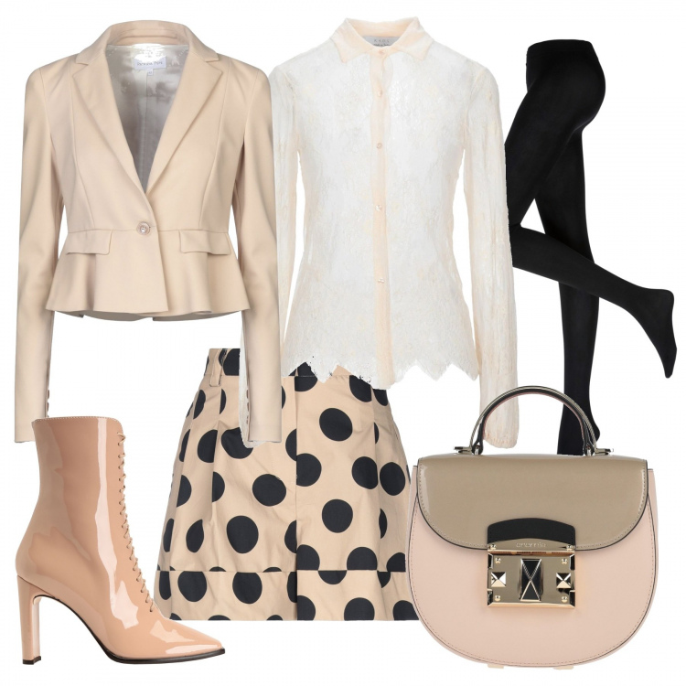 Outfit donna - Shorts invernali. Stile Trendy per Serata fuori. Abbinamento con collant, shorts, camicie, stivaletti, blazer, borse a mano.