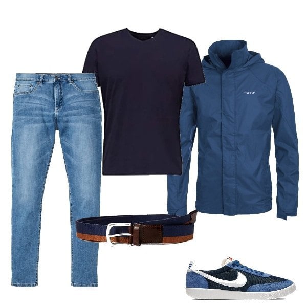 Outfit uomo - Pratico e sportivo!. Stile Urban per Tutti i giorni. Abbinamento con jeans, cappotti, sneakers, cinture, t-shirt.