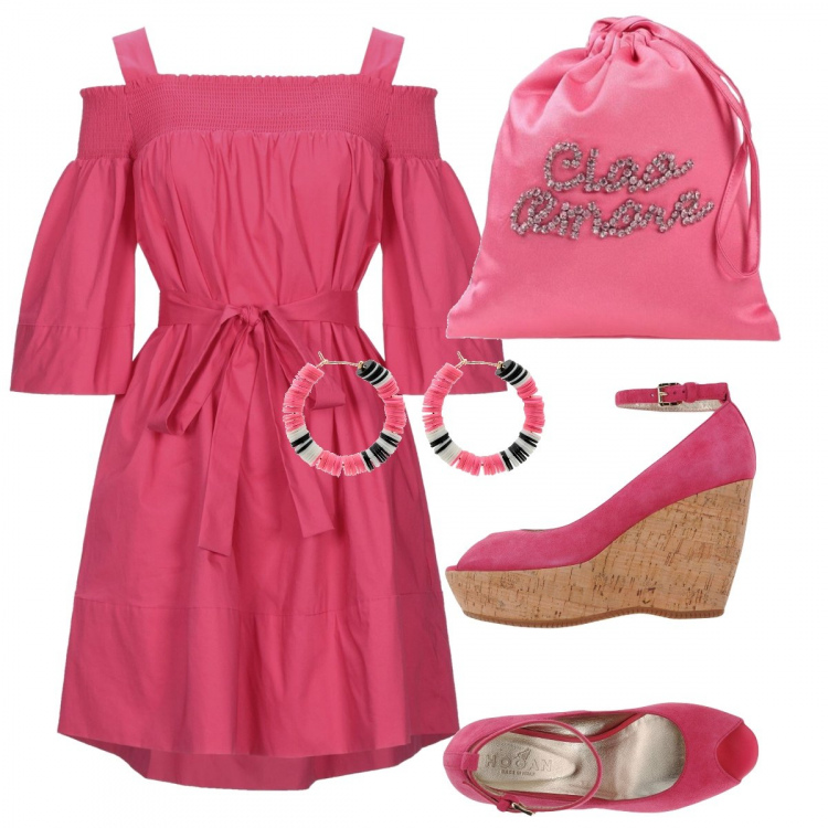 Outfit donna - Ciao amore. Stile Chic per Tutti i giorni. Abbinamento con décolleté, vestiti corti, borse a mano, orecchini.