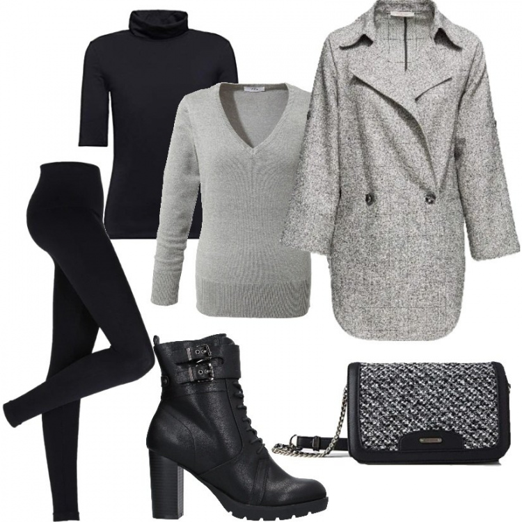 Outfit donna - Leggings: hanno sempre un certo fascino. Stile Basic per Tutti i giorni. Abbinamento con leggings, maglieria, stivaletti, blazer, borse messenger, t-shirt.