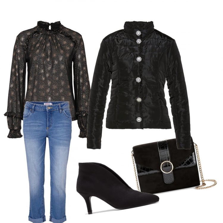 Outfit donna - Oro. Abbinamento con zaini, maglieria, jeans strappati, cappotti, borse a tracolla.
