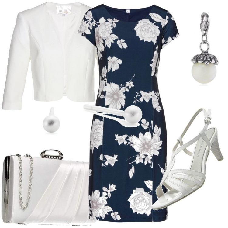 Outfit donna - Cerimonia low coast. Stile Bon Ton per Cerimonia. Abbinamento con maglieria, vestiti, sandali, orecchini, pochette, ciondoli.