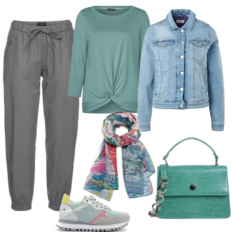 Outfit donna - La mini bag - Curvy. Stile Trendy per Tutti i giorni. Abbinamento con pantaloni, borse a mano, sneakers, t-shirt, sciarpe, cappotti.