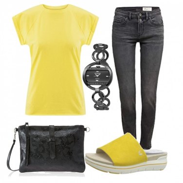 Outfit Zuecos Amarillo Mujer: 1 Outfit Mujer | Bantoa
