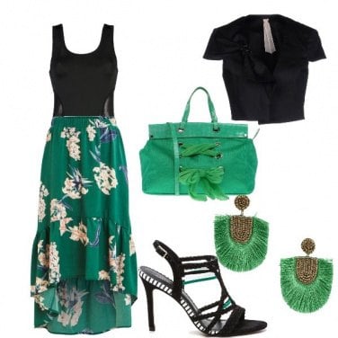 Outfit Verde e nero......