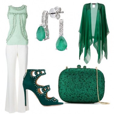 Outfit Bianco e smeraldo