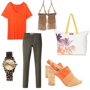 Outfit Arancio e maculato
