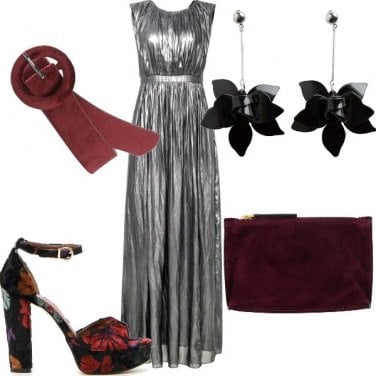 Outfit Fiori XXL per la sera