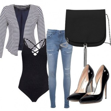 Outfit La giacca a righe