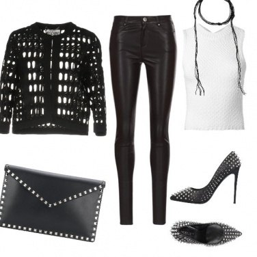 Outfit Rock black & White