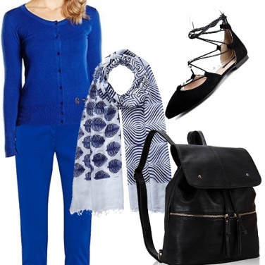 Outfit Blu e nero