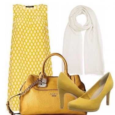 Outfit Giallo e pois
