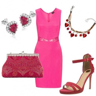 Outfit Rosa e rosso