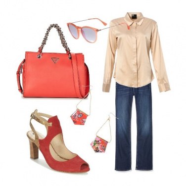 Outfit Fragole e jeans