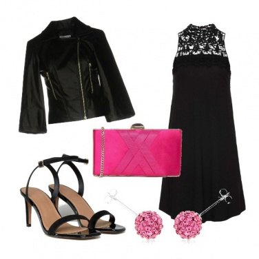 Outfit Black+Pink=Glam!