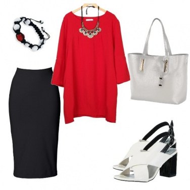 Outfit La blusa rossa