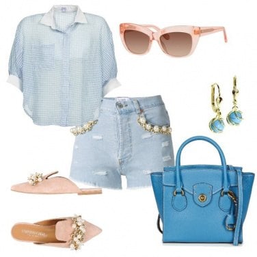 Outfit Shorts e perle