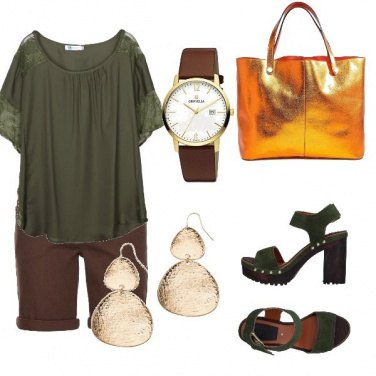 Outfit Pantaloncini marroni