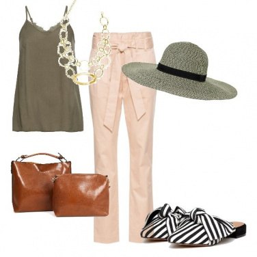 Outfit Il sabot a righe per il giorno