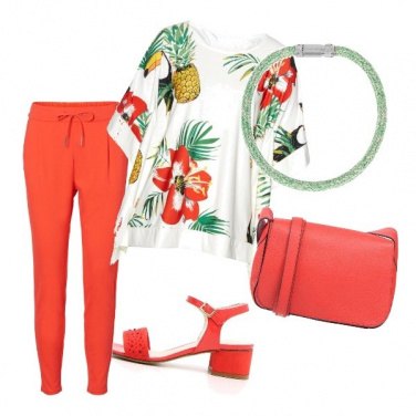 Outfit Ananas e fiori