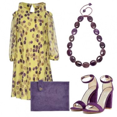Outfit Giallo e viola