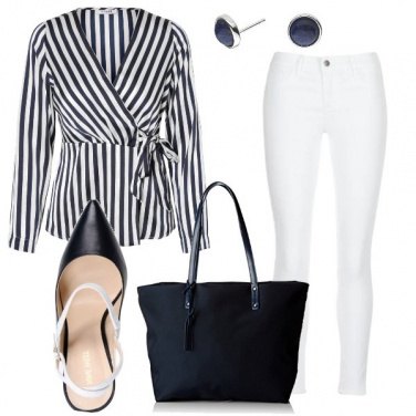 Outfit La blusa a righe