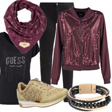 Outfit Guess protagonista