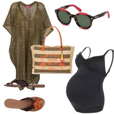 Outfit Al mare col pancione