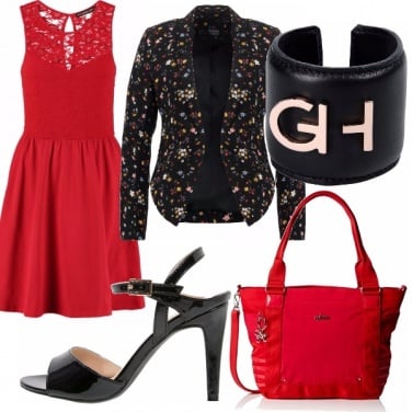 Outfit Blazer con stampa floreale