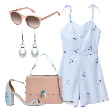 Outfit Playsuit righe e fiori