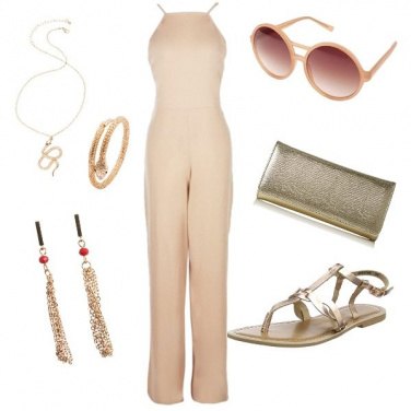 Outfit Beige e oro