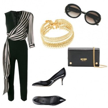 Outfit Black gold