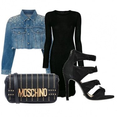 Outfit Perle e oro col tubino