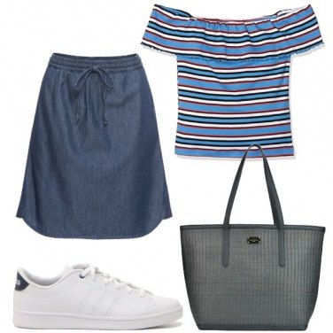 Outfit La sneakers e la gonna