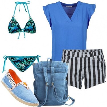 Outfit Al mare in motorino