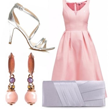 Outfit Cerimonia argento e rosa!