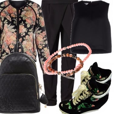 Outfit Accenni folk in sneakers