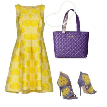 Outfit Giallo e viola