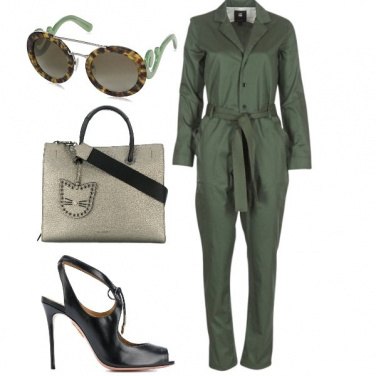 Outfit Jumpsuit e tacco alto