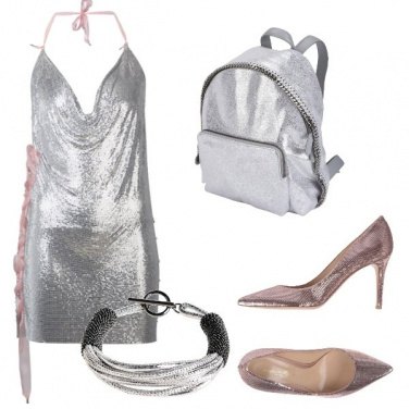 Outfit Argento e laminato